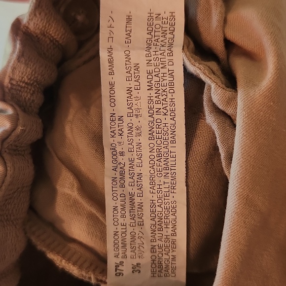 Zara Boys Khaki Tan Adjustable Waist Pants 11 12 - Picture 6 of 8